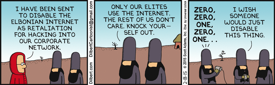Dilbert Sent To Disable Elbonian Internet
